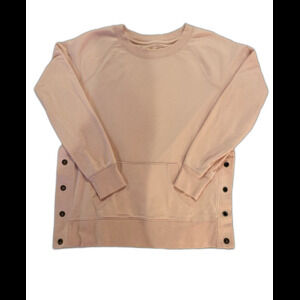 Xersion Women's Pullover Sweatshirt Size Small Long Sleeve Top Soft Pink Pocket